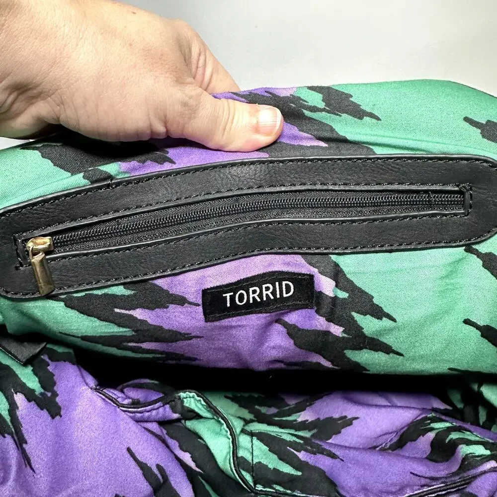 Torrid Gold Hardware Faux Leather Backpack Plus Size OS Mob Wife Y2K Grunge